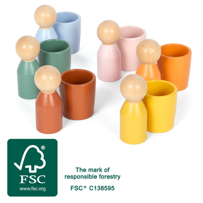 Montessori Sortierbecher mit Figuren
