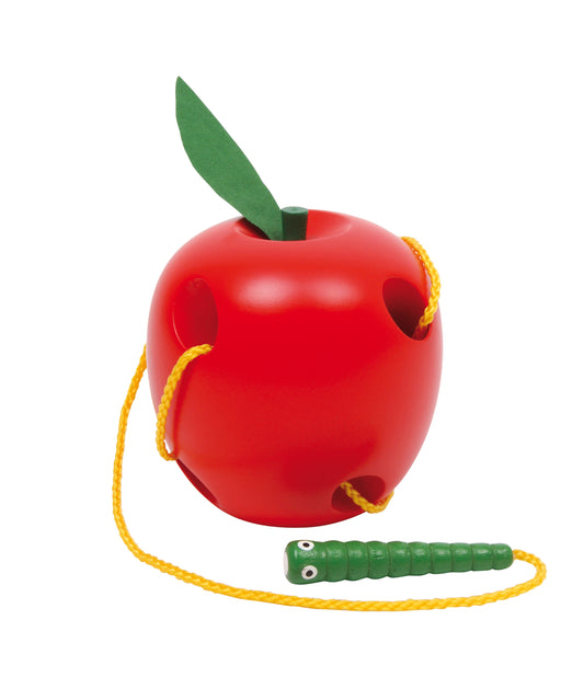 Fädelspiel Apfel und Wurm