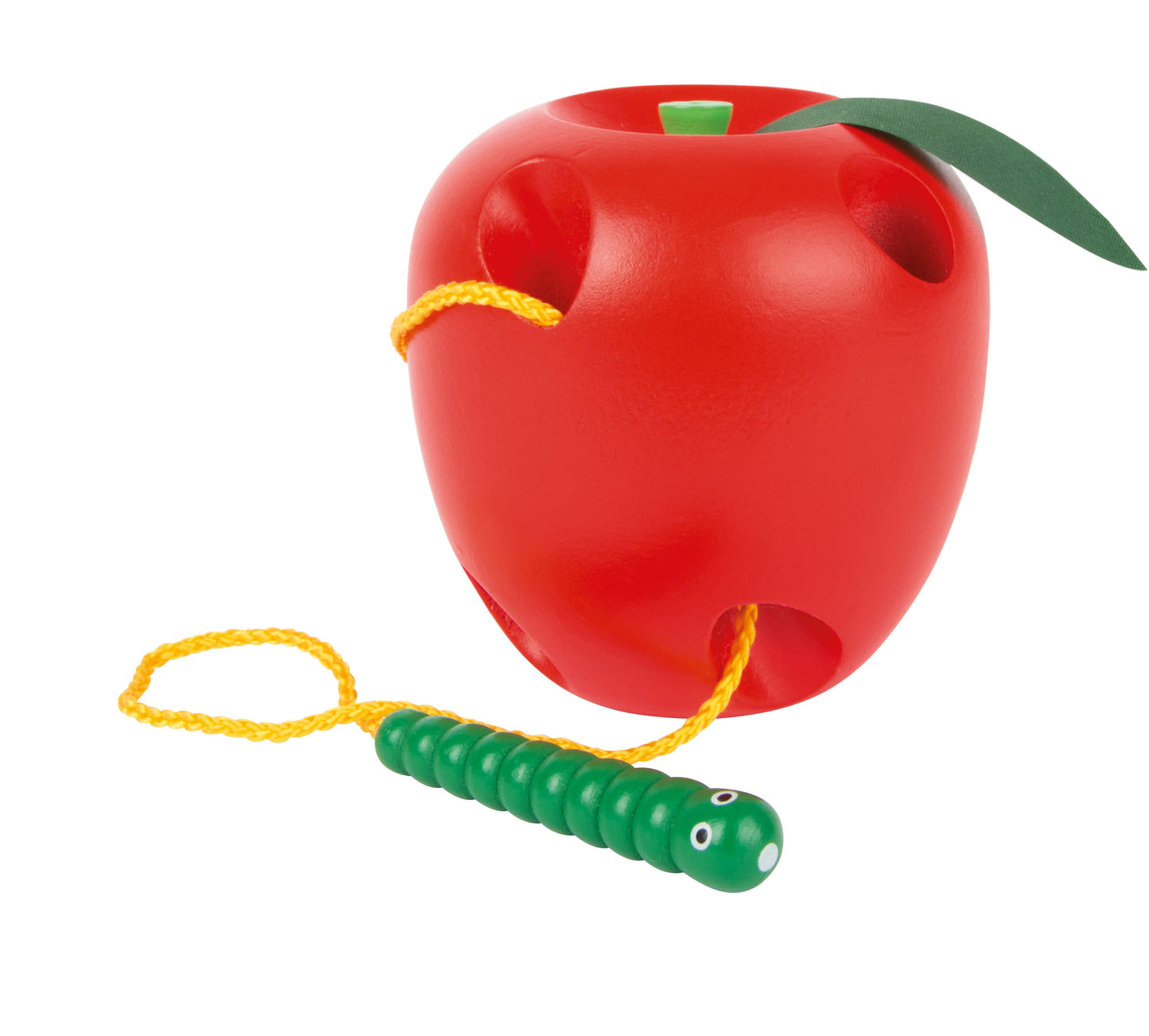 Fädelspiel Apfel und Wurm