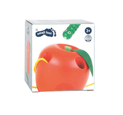 Fädelspiel Apfel und Wurm