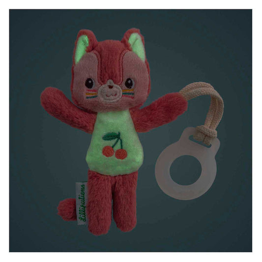 Mini Freund der Nacht Jeanne die Katze - Schnulleranhänger