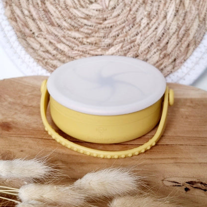 Faltbarer Silikon-Snackbecher mit Deckel