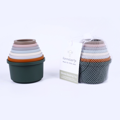 Stapelbecher aus Silikon - 8 teiliges Set