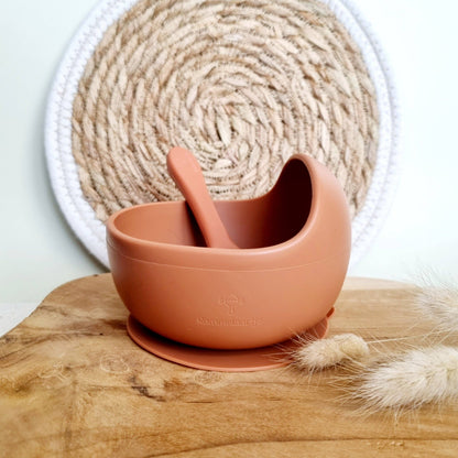 Rutschfeste Silikonschale mit Saugnapf & weichem Löffel