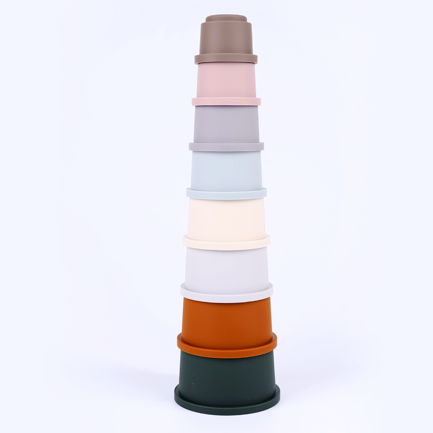 Stapelbecher aus Silikon - 8 teiliges Set