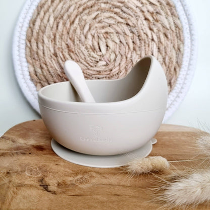 Rutschfeste Silikonschale mit Saugnapf & weichem Löffel