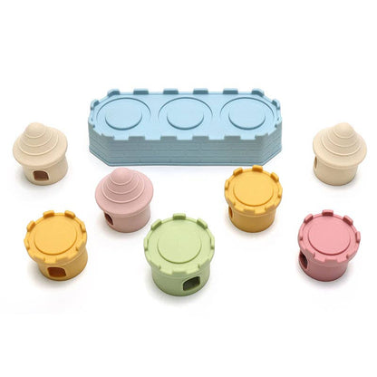 Silikon Stapelbecher Set – 8 Teile